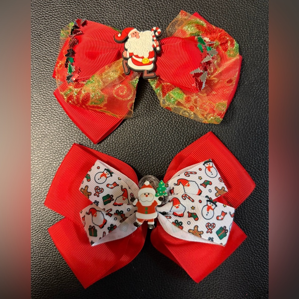Light Up Christmas / Holiday / Santa Claus Hair Bows